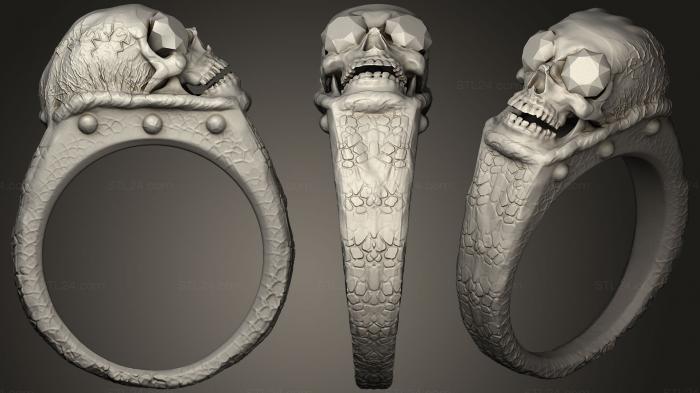 Jewelry rings (skull ring, JVLRP_0941) 3D models for cnc